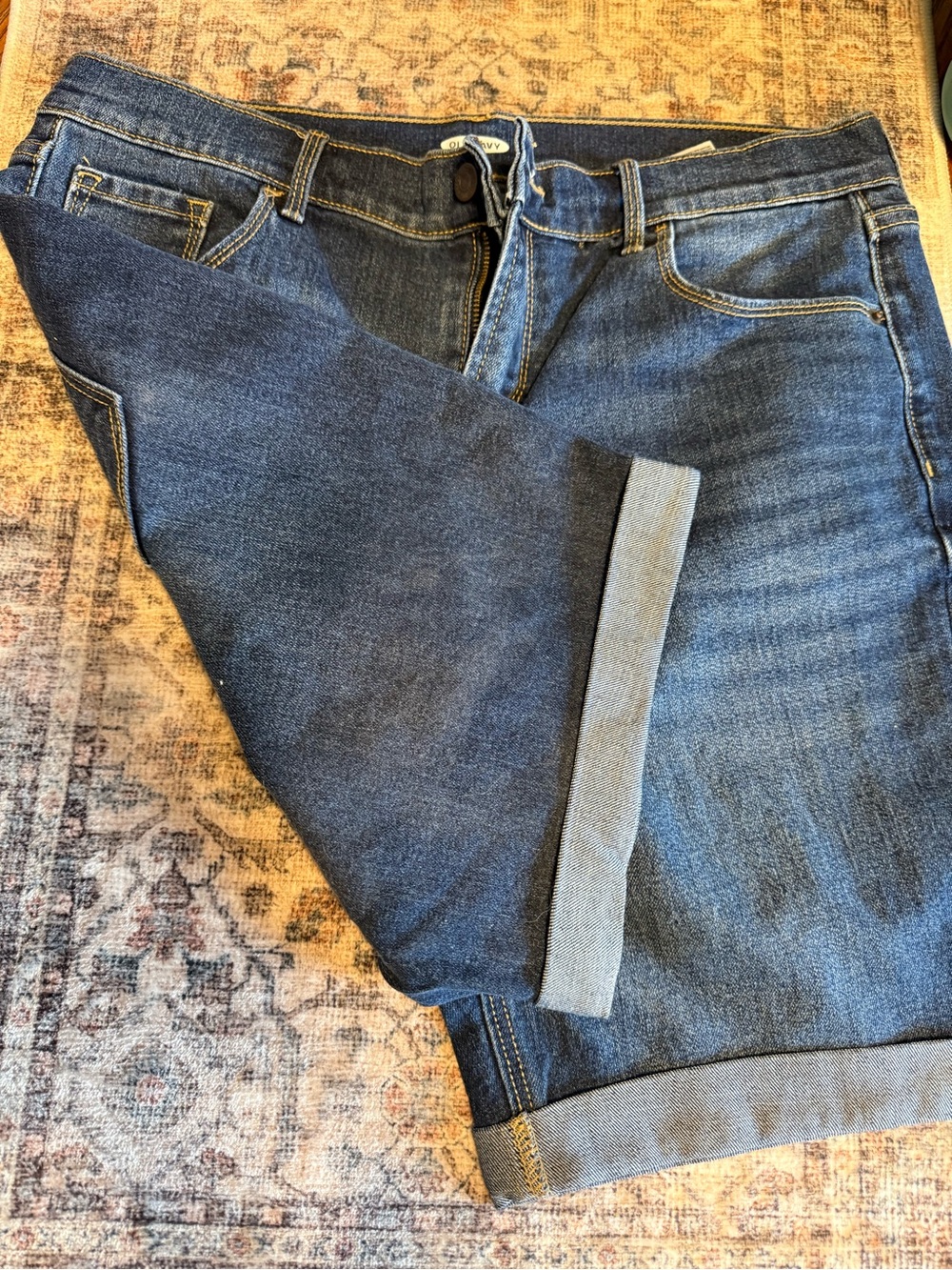 Old Navy Dark Blue Denim Bermuda Shorts
